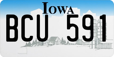 IA license plate BCU591