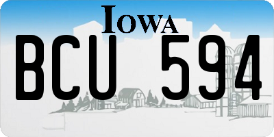 IA license plate BCU594
