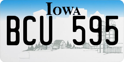 IA license plate BCU595
