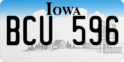 IA license plate BCU596