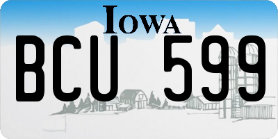 IA license plate BCU599