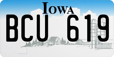 IA license plate BCU619