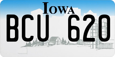 IA license plate BCU620