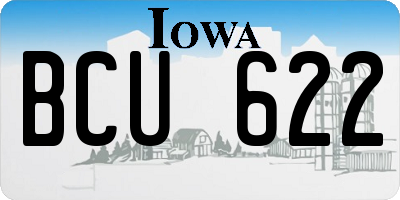 IA license plate BCU622
