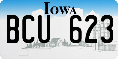 IA license plate BCU623