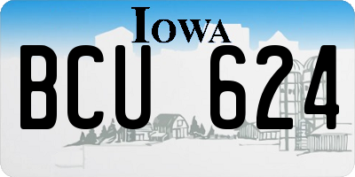 IA license plate BCU624