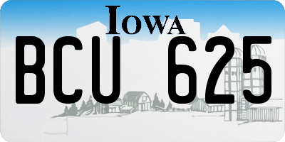 IA license plate BCU625