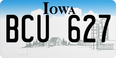 IA license plate BCU627