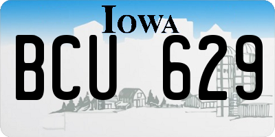 IA license plate BCU629