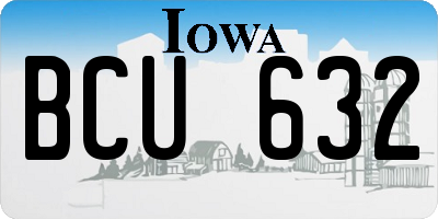 IA license plate BCU632
