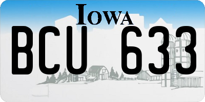 IA license plate BCU633