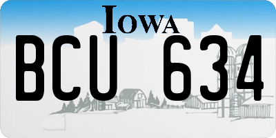 IA license plate BCU634