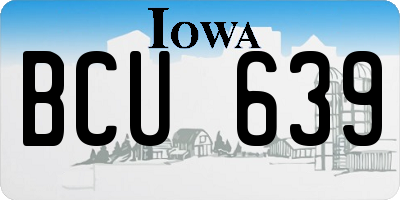 IA license plate BCU639