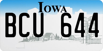 IA license plate BCU644