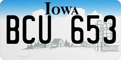 IA license plate BCU653