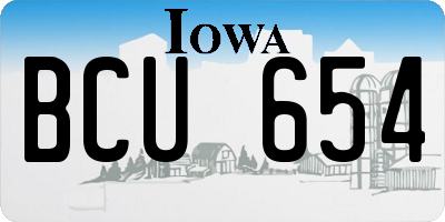 IA license plate BCU654