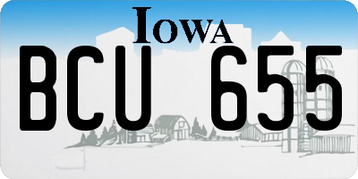 IA license plate BCU655