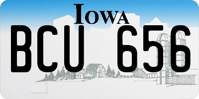 IA license plate BCU656