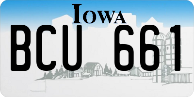 IA license plate BCU661