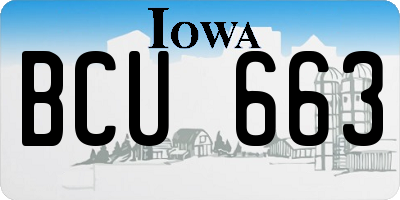 IA license plate BCU663