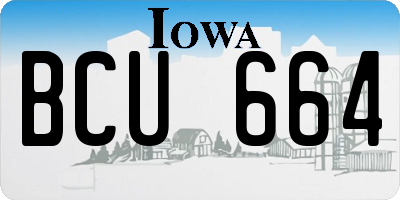 IA license plate BCU664
