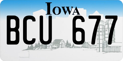 IA license plate BCU677