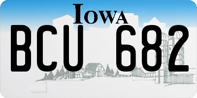 IA license plate BCU682