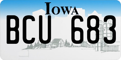 IA license plate BCU683