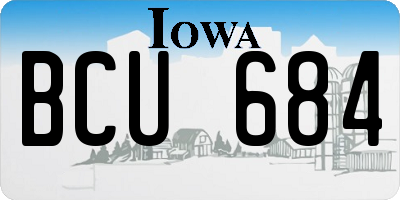 IA license plate BCU684