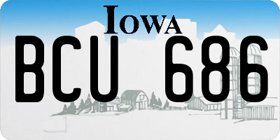 IA license plate BCU686