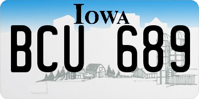 IA license plate BCU689