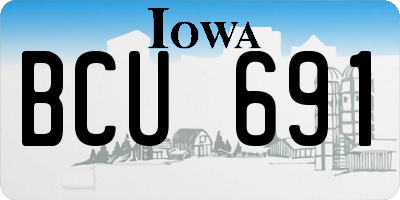 IA license plate BCU691