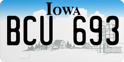 IA license plate BCU693