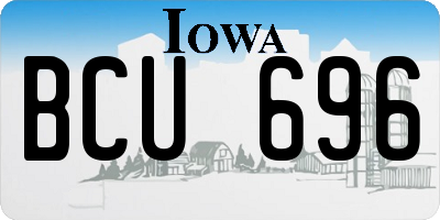 IA license plate BCU696