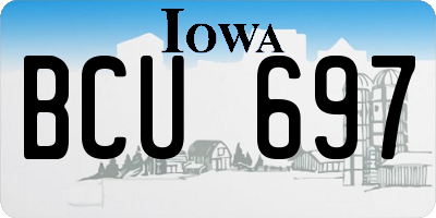 IA license plate BCU697