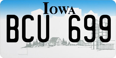 IA license plate BCU699