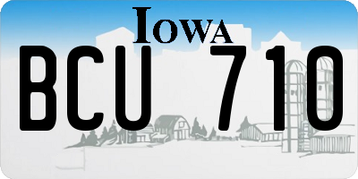 IA license plate BCU710