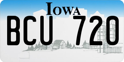 IA license plate BCU720