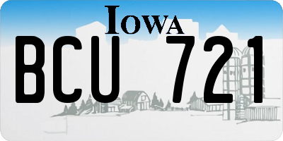IA license plate BCU721