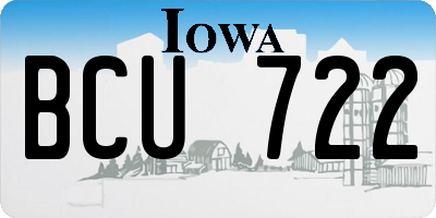 IA license plate BCU722