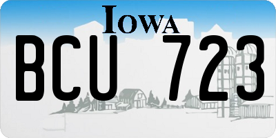 IA license plate BCU723