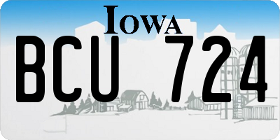 IA license plate BCU724