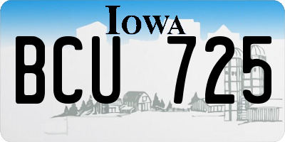 IA license plate BCU725
