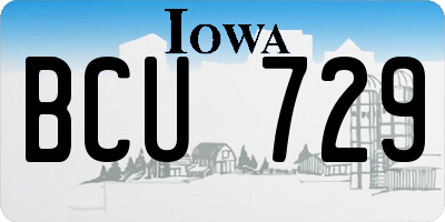 IA license plate BCU729