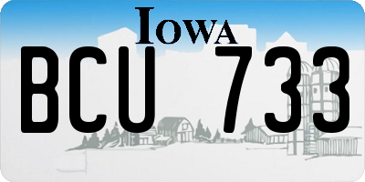 IA license plate BCU733