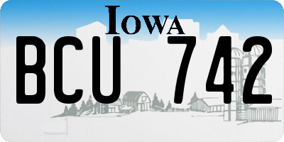 IA license plate BCU742