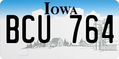 IA license plate BCU764