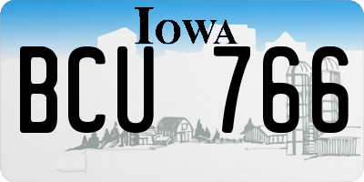 IA license plate BCU766