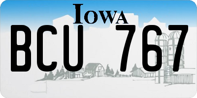 IA license plate BCU767