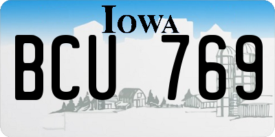 IA license plate BCU769